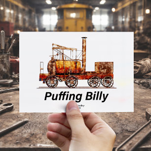 Puffing Billy Steam Train English Locomotive  Postcard