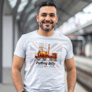 Puffing Billy Steam Train English Locomotive  T-Shirt