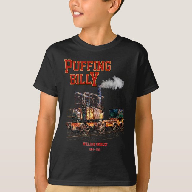 Puffing Billy Steam Train English Locomotive  T-Shirt (Front)