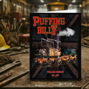 Puffing Billy Steam Train English Locomotive Thank You Card