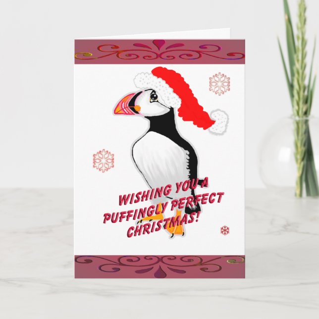 Puffingly Perfect Christmas! Holiday Card (Front)