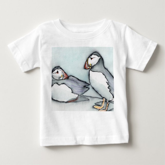 puffins baby T-Shirt (Front)