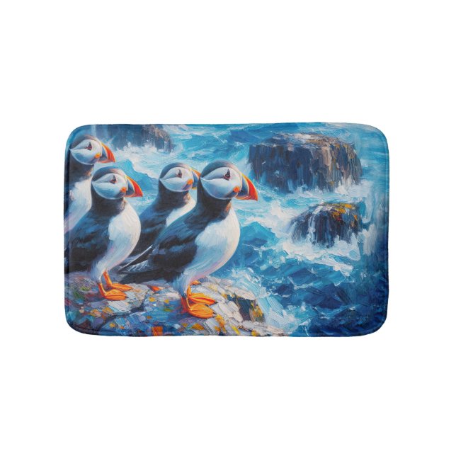 Puffins Bath Mat (Front)