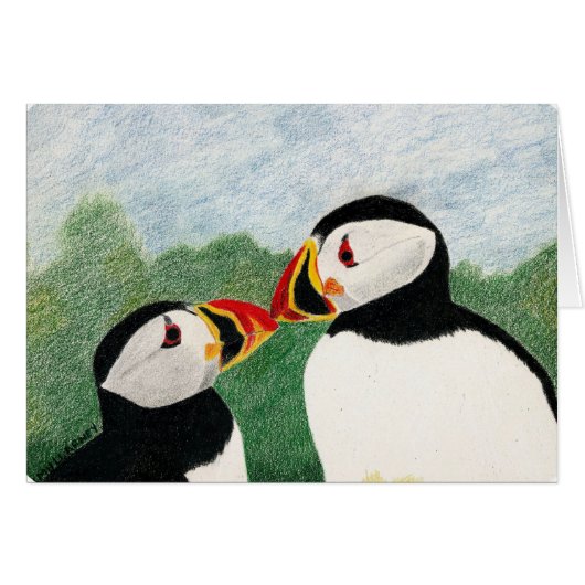 puffins cards (Front Horizontal)
