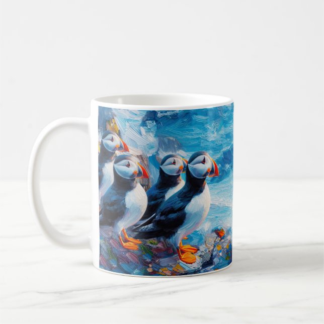 Puffins Coffee Mug (Left)