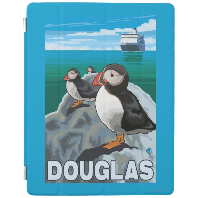 Puffins & Cruise Ship - Douglas, Alaska iPad Smart Cover (Front)