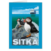 Puffins & Cruise Ship - Sitka, Alaska (Front)