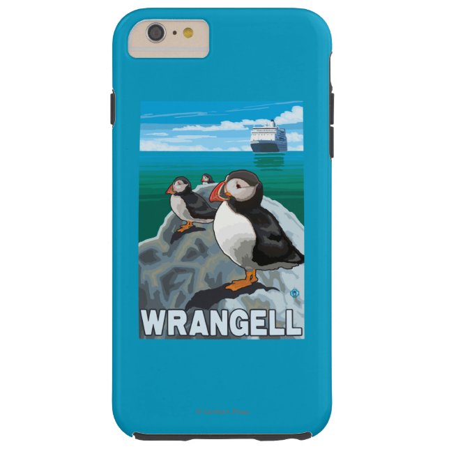 Puffins & Cruise Ship - Wrangell, Alaska Case-Mate iPhone Case (Back)