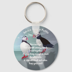Puffins Design Keychain
