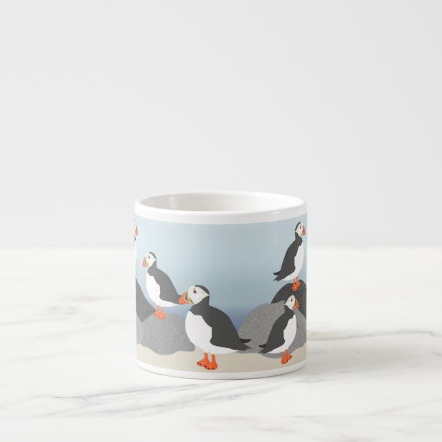 Puffins Espresso Mug (Front)