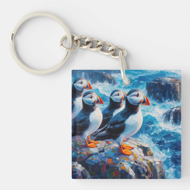 Puffins Keychain (Front)