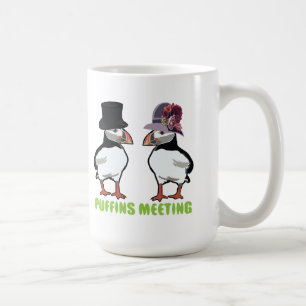 Puffins Meeting Coffee Mug