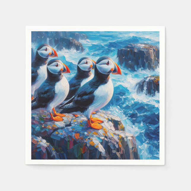 Puffins Napkins (Front)
