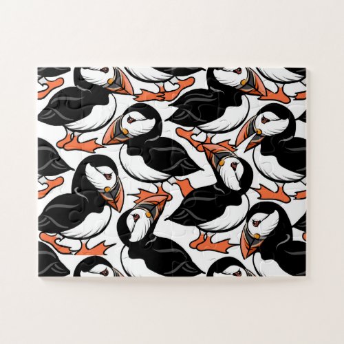 Puffins on Parade Jigsaw Puzzle