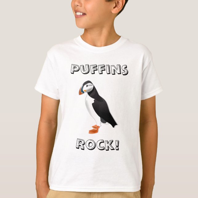 Puffins Rock T-Shirt (Front)