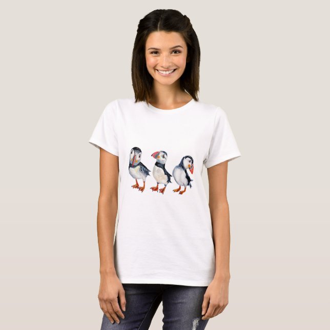 Puffins T-Shirt (Front Full)