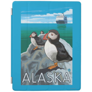 Puffins watching a Cruise Ship iPad Smart Cover