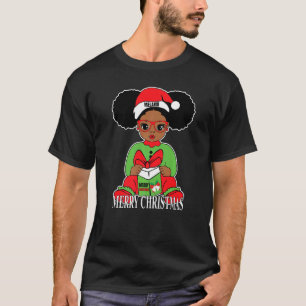 Puffs Melanin Santa Black Baby Glasses Merry Chris T-Shirt