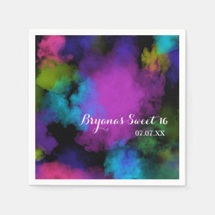 Puffs of Color Makeup Beauty Chic Glamour Party Paper Napkins