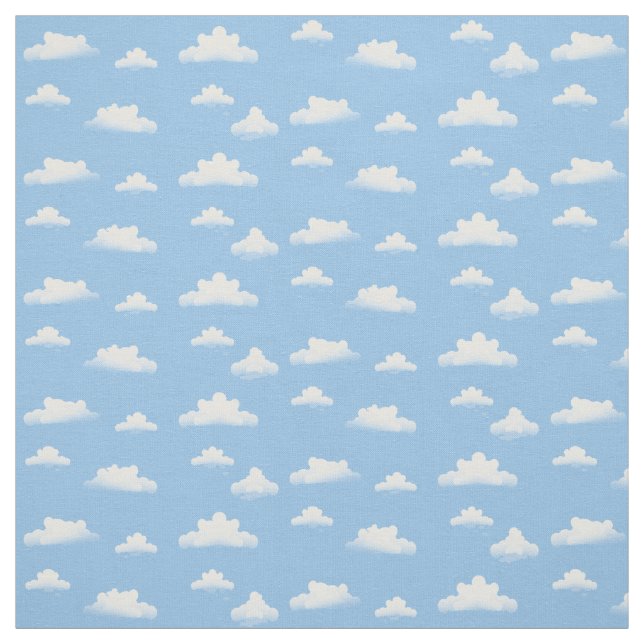 Puffy Clouds Designer Fabric (Swatch)