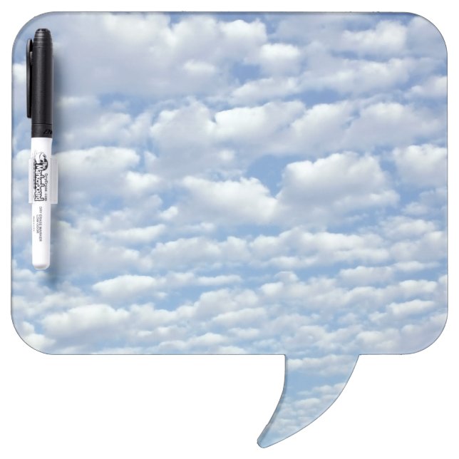 Puffy Clouds on Beautiful Blue Sky  Dry Erase Board (Front)