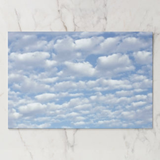 Puffy Clouds on Beautiful Blue Sky  Paper Pad