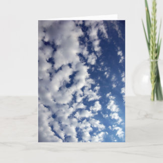 Puffy Clouds On Blue Sky Card