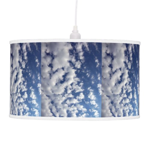 Puffy Clouds On Blue Sky Ceiling Lamp