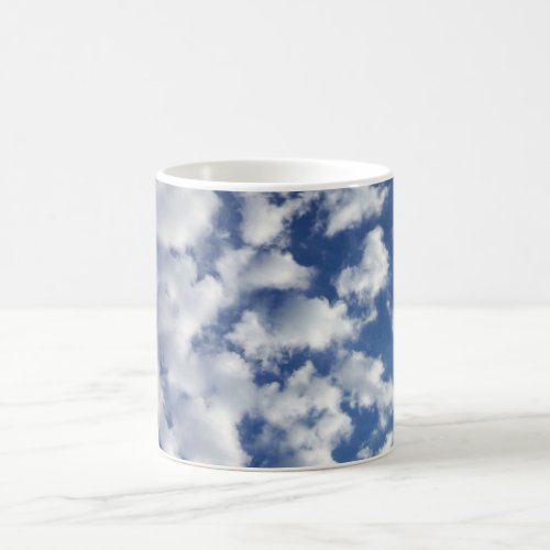 Puffy Clouds On Blue Sky Coffee Mug