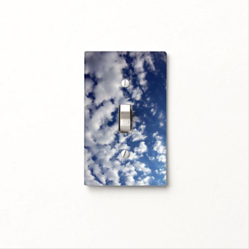 Puffy Clouds On Blue Sky Light Switch Cover