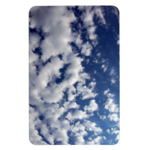 Puffy Clouds On Blue Sky Magnet