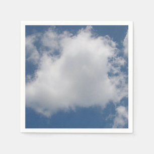 Puffy Cumulus Clouds in Blue Sky Napkins