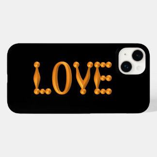 Puffy Gold LOVE Case-Mate iPhone 14 Plus Case