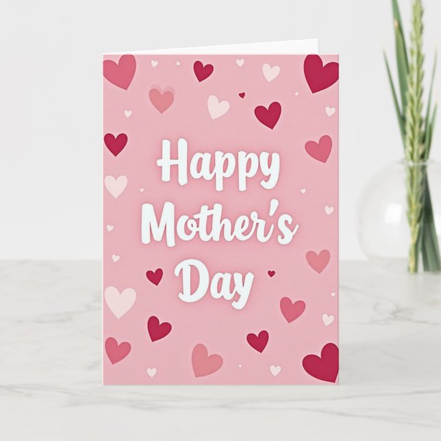 Puffy Happy Mothers Day Card (Front)