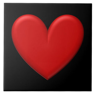 Puffy Heart Ceramic Tile