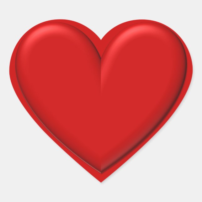 Puffy Heart Heart Sticker (Front)