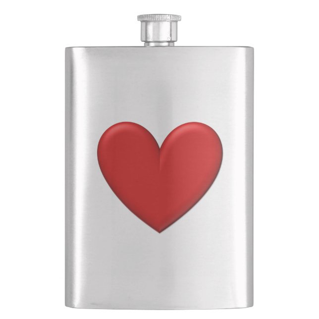 Puffy Heart Hip Flask (Front)
