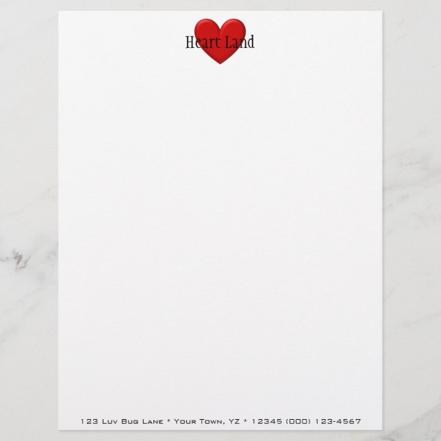 Puffy Heart Letterhead (Front)