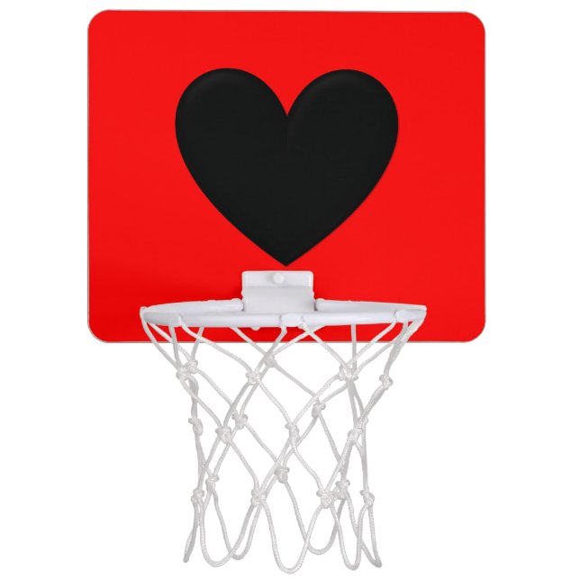 Puffy Heart Mini Basketball Hoop (Front)