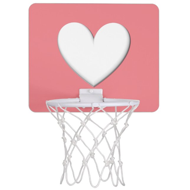 Puffy Heart Mini Basketball Hoop (Front)