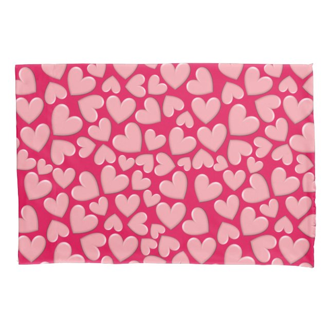 Puffy Hearts Pillow Case (Front)