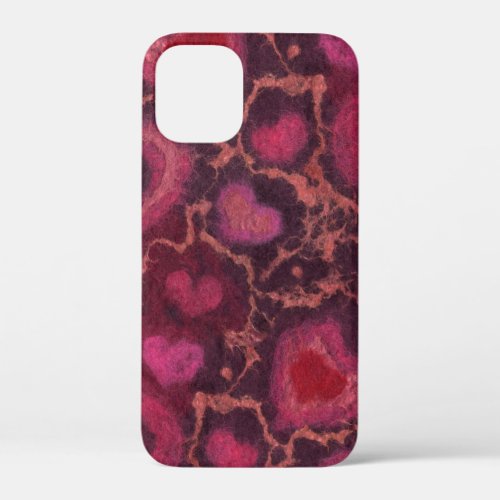 Puffy Hearts Romantic Love Pink Red Valentines Art iPhone 12 Mini Case