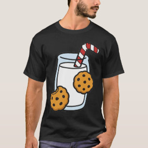 Puffy Milk and Cookies Christmas T-Shirt