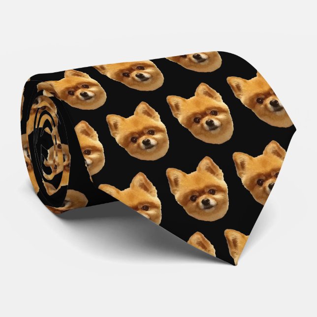 Puffy Pomeranian Neck Tie (Rolled)