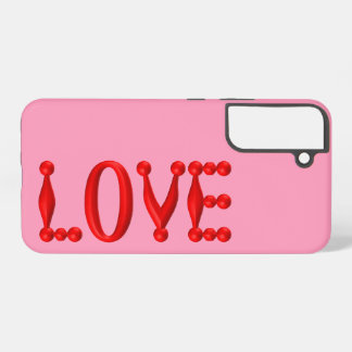 Puffy Red LOVE Samsung Galaxy S22+ Case