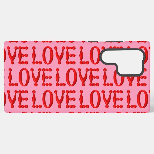 Puffy Red LOVE Samsung Galaxy Case (Back Horizontal)