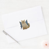 Puffy, the Butterfly Fairy cat Classic Round Sticker (Envelope)