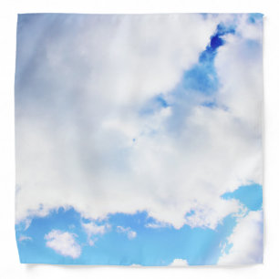 Puffy White Clouds and Blue Sky Bandana