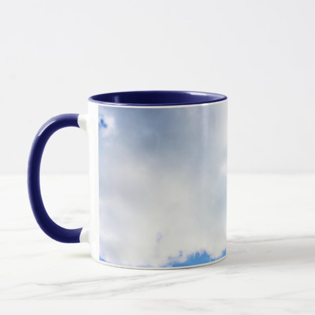 Puffy White Clouds and Blue Sky Mug (Left)
