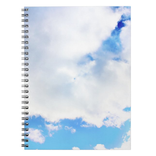 Puffy White Clouds and Blue Sky Notebook (Front)